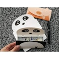 Pikkukuva 4 / 5: Suloiset eläinpiirroskirjeet, kirjepaperi, onnittelukortti, 10 kpl kirjekuorella, eläintarrat, panda, karhu, kettu, leopardi, sika, kani