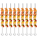 Miniatyrbillede 1 af 4: 10 stk. grilltilbehør, grillspydkurv, kebabspyd, grill