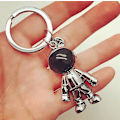 Miniatyrbillede 4 af 5: Astronaut nøglering (sølv) Cool Astronaut nøglering Robot Mænd nøglering Kvinde Metal Bil nøglering Dreng Charm nøglering