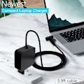 Pikkukuva 3 / 5: ASUS 45W tietokoneen laturi, joka on sovitettu Lenovo Longziming -kannettavan virtalähteen 4017-liitäntään