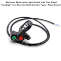 Miniatyrbillede 2 af 3: Motorcykel elektrisk køretøj tilbehør modificeret tre-funktion switch styring horn forlygte switch tre-i-én sæde switch