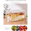 Miniatyrbild 4 av 5: Dryckesbehållare med tappkran, kylskåpsvattenautomat, vattendispenser i plast med lock, transparent, för fester, bröllop, restaurang (5L)