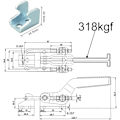 Miniatyrbild 2 av 5: 2 st Metallväxelspak Låsfog 2-vägs Lås Rostfritt Stål Spaklås Släpvagnslås Växelspak GH-431 318 kg / 701 lb för Dörr, Maskiner,