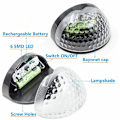 Miniatyrbild 2 av 3: 4 st LED solcellsstolpslampor, halvrund design, dekorativ väggdäckbelysning med installationstillbehör, svart