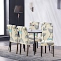 Miniatyrbild 4 av 5: Set med 4 Utdragbara stolsöverdrag Stolsöverdrag Matsal Modern Tvättbart Överdrag Stolsöverdrag För Matsal Restaurang Hotell Bukett, Beige lea
