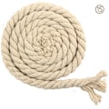 Pikkukuva 1 / 5: Puuvillaköysi punottu 3 säikeestä, 8 mm x 20 metriä, käsintehtyyn neulontaan (15 beige)