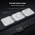 Miniatyrbild 4 av 4: Trådlös laddare - 3-i-1 hopfällbar trådlös laddare magsafe Dual Magnetic Multi-Function Tillämplig för Apple iPhone