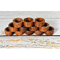 Miniatyrbild 3 av 5: Set med 12 handgjorda servettringar i trä för middagsbordsdekoration, 4,5 cm