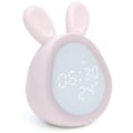 Miniatyrbillede 1 af 5: LED digitalt vækkeur med kontinuerlig variator, natlys, sød kanin, intelligent programstyring, til børn, drenge og piger
