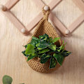 Miniatyrbild 2 av 5: Väggmonterade frukt- och grönsakskorgar (21*21*28cm), Jute Vattendroppe Form Handvävd Frukt- eller Grönsakskorg, Kök Hängande Förvaringskorg