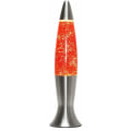 Miniatyrbilde 2 av 5: Lava lampe Angelina oransje med sølvglitter H:40 (inkl. pære) ideell for en unik atmosfære i stuen