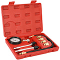 Miniatyrbilde 1 av 5: Kompresjonstester for bensinmotor Manometer tester for automatisk bensinmotorsylinder testsett 0-300 PSI med koffert