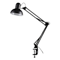 Miniatyrbillede 1 af 5: Studielampe Sort, Clip-on arbejdslampe, LED-skrivebordslampe med øjenbeskyttelse