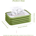 Miniatyrbild 4 av 5: Vikbar Tissue Box Set Hållare för Ansiktsservetter, Servetter, Torkdukar för Badrum, Skrivbord, Bänkskiva, Sminkbord, Sovrum, Nattduksbord (Grön)