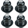Miniatyrbillede 1 af 5: E27 pæreholder, 4 stk. E27 fatning, E27 fatning pære, solid pæreholder, sort adapter fatning, lampe fatning dekoration cafe køkken
