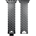 Miniatyrbillede 4 af 5: Sort - Rem til Apple Watch 38mm, Rustfrit stål iWatch Rem 8mm, Smartwatch Rem til Apple Watch Series 3/2/1 38mm,.