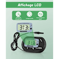Miniatyrbilde 4 av 5: Akvariumtermometer - LCD Digitalt Akvariumtermometer med Sugekopp og Immersion Probe for Akvarium, Terrarium
