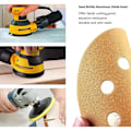 Miniatyrbillede 4 af 5: Slibepapir slibeskiver 125mm, 100 slibende slibeskiver slibemaskine sand runder rund 8-huls til sandpolering rullende