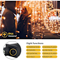 Miniatyrbilde 3 av 5: Lysgardin 300 LED Lysgardin 3M*3M 8 Lysmoduser Vanntett IP44 Utendørs og Innendørs, Dekorasjon for Jul, Bryllup, Bursdag,