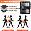Miniatyrbillede 5 af 5: RFID-blokerende ultratynd læderpung