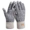 Miniatyrbild 1 av 4: Vinter touch screen stickade varma handskar stretch fleece halkfria damarbete löpning handskar vinter skidåkning cykling vandring körning utomhus sport handskar