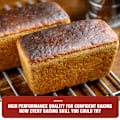 Miniatyrbillede 4 af 4: Brødform med låg, 1 lb dejkapacitet Non-Stick bageform til bagning af brød, bølgepap brød toastboksform i kulstofstål til bagning af brød, guld