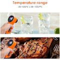 Miniatyrbillede 2 af 5: Bærbar kontaktfri termometer infrarød numerisk pyrometer akvarium LCD lasertermometer udendørs termometer industriel -50 ℃ - 550 ℃, orange