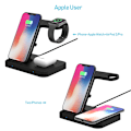 Miniatyrbillede 2 af 3: F16 Vertikal Trådløs Oplader - Velegnet til Apple Watch Earphone Mobil Trådløs Oplader Hurtig Oplader 3-i-1