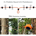 Miniatyrbilde 3 av 5: 10 m klessnor, uttrekkbar, for camping, laptop, klesstativ for utendørs ferier, bad, vaskerom, hage eller reise