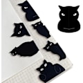 Pikkukuva 1 / 5: Magneettinen kirjanmerkki (7 kpl), utelias kissa väri musta, alkuperäiset kirjanmerkit, erikoiskirjanmerkit Kirjanmerkki on käytännöllinen ja luova lahja opettajille,