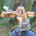 Miniatyrbillede 4 af 4: 1/2-tommers messing slagspreder, robust vandingshoved med dyser, justerbar model fra 0 til 360 grader, vandingsspredere