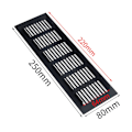 Miniatyrbillede 2 af 5: 2 stk. ventilationsrist, ventilationsrist i aluminiumslegering, sort rektangulær udluftning kan bruges til skabe, skoskabe, portaler