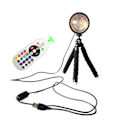 Miniatyrbillede 1 af 3: Solnedgang Lampe, Solnedgang Lampe, 16 Farve Projektionslampe med Stativ, Solnedgang Aura, USB Regnbue LED Lampe, Romantisk Visuel Lys, 360 Graders Rotation Nice Gi