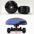 Miniatyrbild 4 av 5: 4 stycken (vita) skateboardhjul 52mm 95A, PU-resiliens 80% ersättningshjul med ABEC-9 608 RS kullager för skateboards