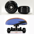 Miniatyrbillede 4 af 5: 4 stk. (hvide) skateboardhjul 52mm 95A, PU-elasticitet 80% udskiftningshjul med ABEC-9 608 RS kuglelejer til skateboards
