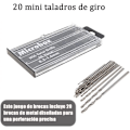 Miniatyrbilde 5 av 5: Pakke med 20 HSS mini spiralbor fra 0,3 til 1,6 mm