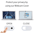 Miniatyrbilde 5 av 5: Webkameradeksel (hvit) [8 stk], Ultra-tynn bærbar webkameradeksel for smarttelefoner, bærbare datamaskiner, nettbrett, beskytt personvernet ditt
