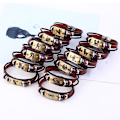 Miniatyrbild 4 av 5: Taurus läderarmband i ko-läder, enkelt litet present, armband i rostfritt stål för par