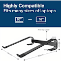 Miniatyrbillede 4 af 5: Laptop computer support - Laptop PC support 10 til 18 tommer - Ventileret universal support til laptop kompatibel med MacBook, Notebook, Asus, Acer, et