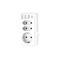 Pikkukuva 4 / 4: USB-monitoimipistorasia, 7 in 1 USB-seinälaturi pistorasia 3 AC-pistorasialla (16A, 3800W), 3 USB-porttia 5V/3.4A, 1 Type-C-portti, kotiin, toimistoon, matkoille