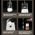 Miniatyrbilde 4 av 5: Melkeskummer Kaffe Melkeskummer USB Oppladbar Håndholdt Melkeskummer 1 Melkeskummer 1 Visp for Cappuccino, Varm Sjokolade, Kaffe, Latte