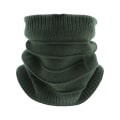 Miniatyrbillede 2 af 3: Vinter varm plus fleece stribet halstørklæde til mænd og kvinder ensfarvet falsk krave fortykket strikket pullover halstørklæde