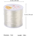 Miniatyrbillede 2 af 5: 80m Elastisk Snøre 1mm Elastisk Snøre Håndværk Snøre Elastisk Tråd (Transparent, 80m)