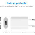Miniatyrbillede 4 af 5: Net USB-oplader (2 pakker), opladerstik til iphone 8, 8 Plus, 5S, 6, 6S, 6 Plus, 6S Plus, 7, 7 Plus, XS, X, XS Max, iPod Touch 5G, 5V 1A Universal