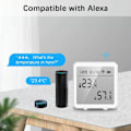 Miniatyrbillede 3 af 5: Temperatur- og fugtighedssensor WiFi Intelligent Home Termometer Indendørs Display Dato Digital Tuya Detektor
