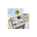 Miniatyrbilde 4 av 4: Elektrisk komfyrbeskyttelse, stålplate deksler, Sett med 4, Rustfritt stål, ø16 og 20 cm, matt