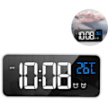 Miniatyrbillede 2 af 5: Digitalt vækkeur med LED-display, USB-opladningsport, lydstyring, alarmtoner, justerbar lydstyrke og lysstyrke, 12/24 timer, snooze-funktion, B
