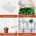 Miniatyrbillede 5 af 5: 2 stk. planteovertræk 100 cm x 150 cm med snøre frostbeskyttelsespose til vinter frostbeskyttelse genanvendelige overtræk jakke til haveplanter grøntsager