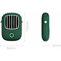 Pikkukuva 3 / 5: Ladattava USB vihreä tasku mini pieni riippuva tuuletin roikkuva aalto laiska kannettava urheilu hiljainen tuuletin