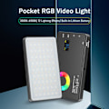 Miniatyrbilde 3 av 5: LED LED LED Panel RGB 3000K-8500K med variabel intensitet 12 CRI97 CRI Lyseffekter+ Integrert batteri med Cold Grift Adapter for Vlog Live Stre